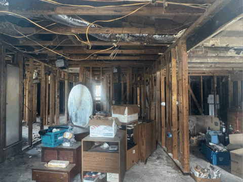gutted interior og home
